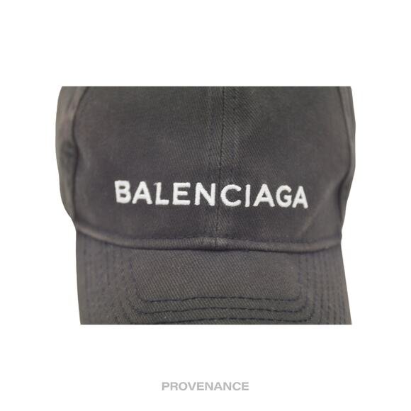 🔴 Balenciaga Embroidered Logo Cap - Washed Black - Picture 7 of 10